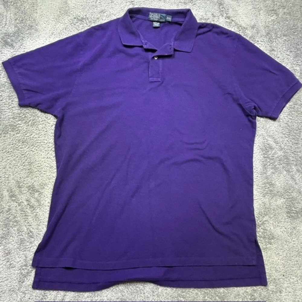 Vintage Polo Ralph Lauren Shirt Men's 2XL Purple NO PONY Casual Short Sleeve Y2K